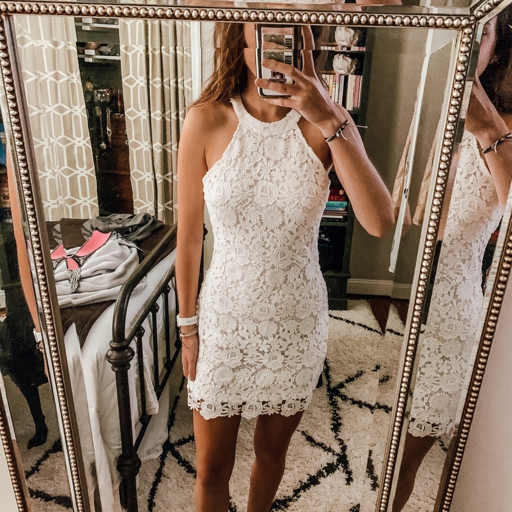Lulus Love Poem Lace Dress